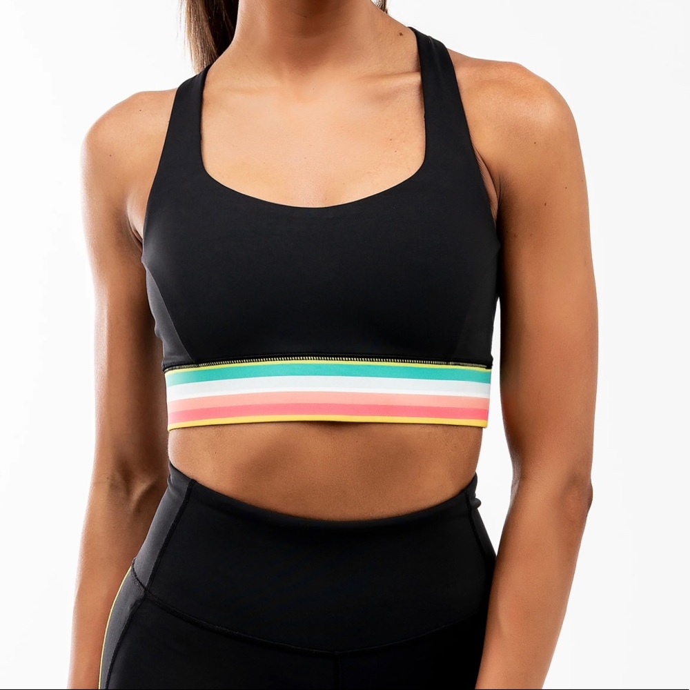 IVL Collective Rainbow Stripe Sports Bra Size 6